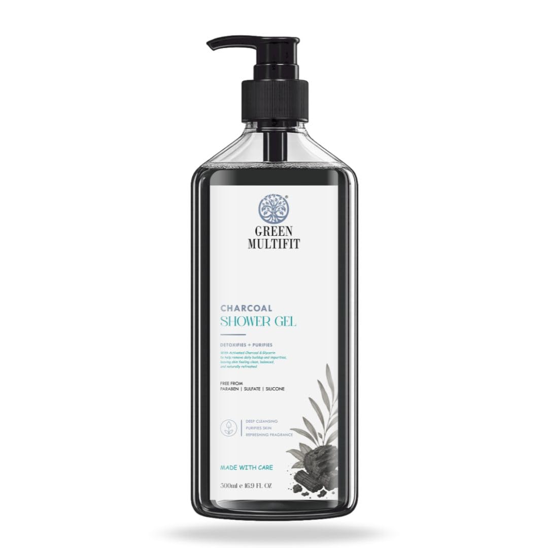 Activated Charcoal Shower Gel for men and women. Nourishing and Hydrating. 500ML