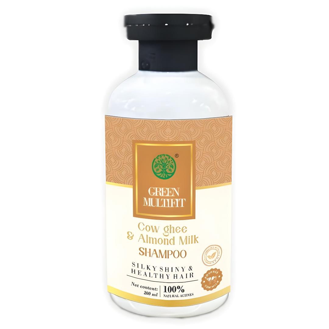 Cow ghee and almond milk shampoo